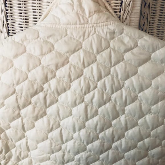L.L. Bean VEST White Quilted Vest Size L - Picture 4 of 5